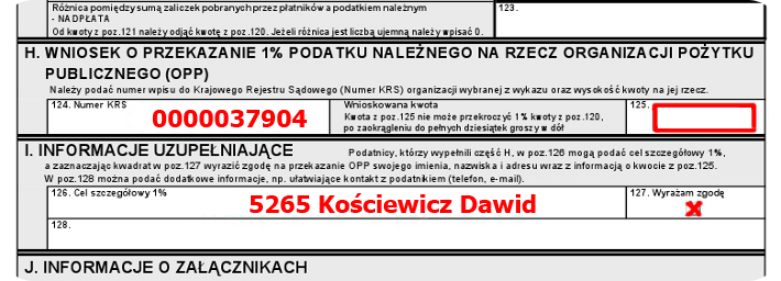 1 procent poprawne wypelnienie